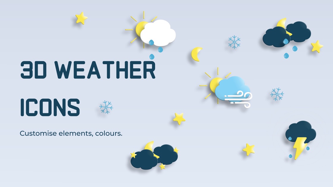 3D weather icons